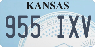 KS license plate 955IXV