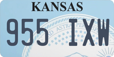 KS license plate 955IXW