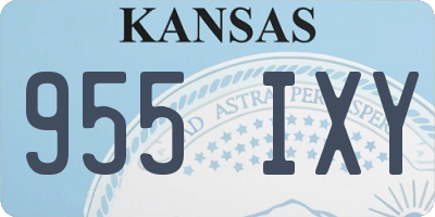KS license plate 955IXY