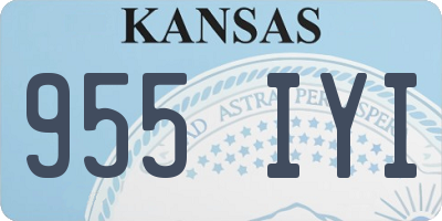 KS license plate 955IYI