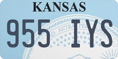 KS license plate 955IYS