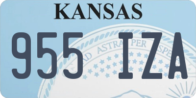 KS license plate 955IZA
