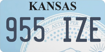 KS license plate 955IZE