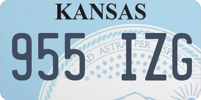 KS license plate 955IZG