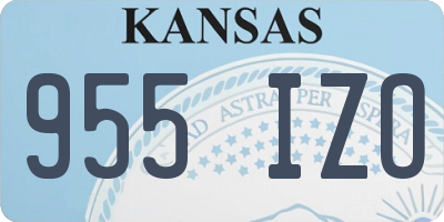 KS license plate 955IZO