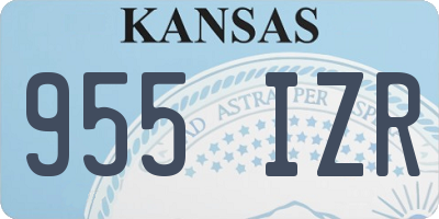 KS license plate 955IZR