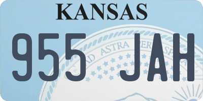 KS license plate 955JAH