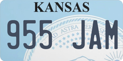 KS license plate 955JAM