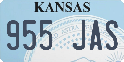 KS license plate 955JAS