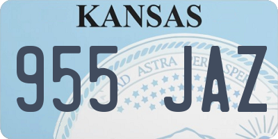 KS license plate 955JAZ