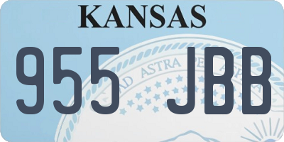 KS license plate 955JBB