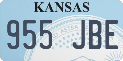 KS license plate 955JBE
