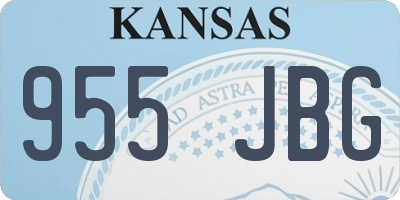 KS license plate 955JBG