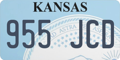 KS license plate 955JCD