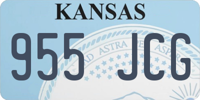 KS license plate 955JCG