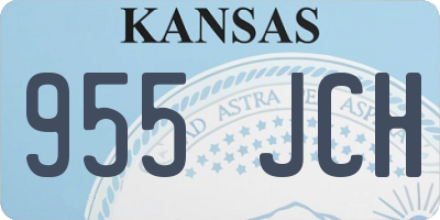 KS license plate 955JCH