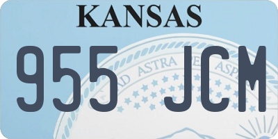KS license plate 955JCM