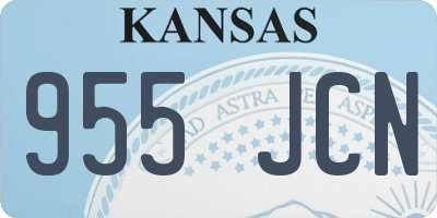 KS license plate 955JCN