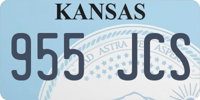 KS license plate 955JCS