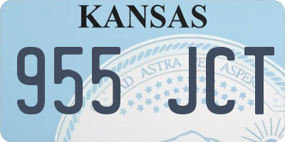KS license plate 955JCT