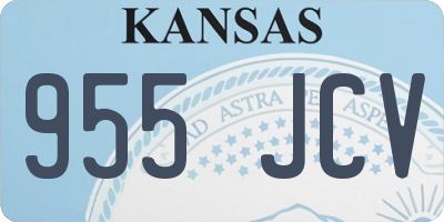KS license plate 955JCV