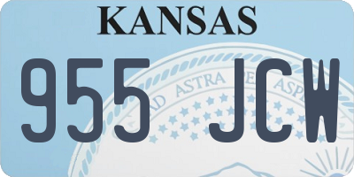 KS license plate 955JCW