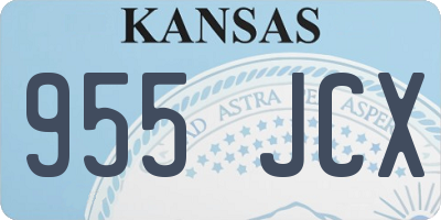 KS license plate 955JCX