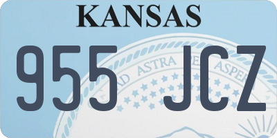 KS license plate 955JCZ