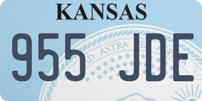 KS license plate 955JDE