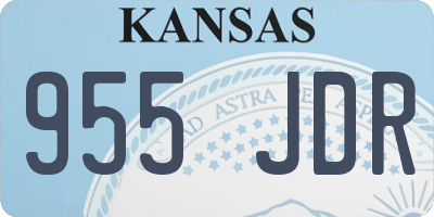 KS license plate 955JDR