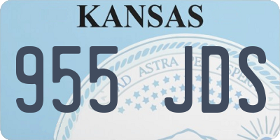 KS license plate 955JDS