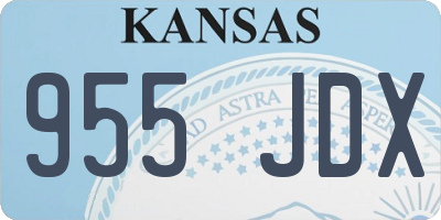 KS license plate 955JDX