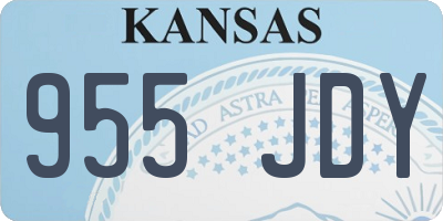 KS license plate 955JDY