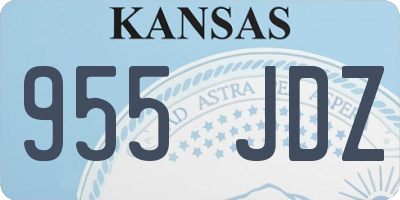 KS license plate 955JDZ