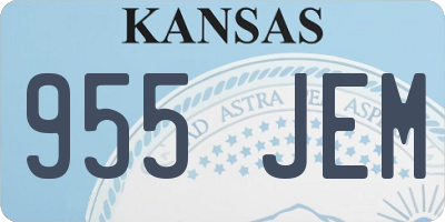 KS license plate 955JEM