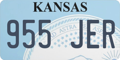 KS license plate 955JER