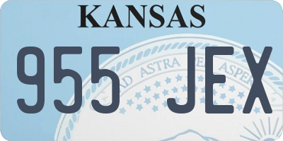 KS license plate 955JEX