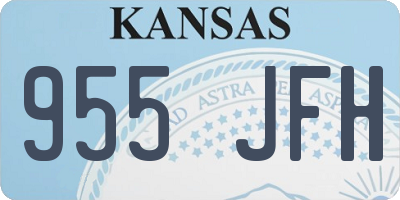 KS license plate 955JFH