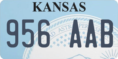 KS license plate 956AAB