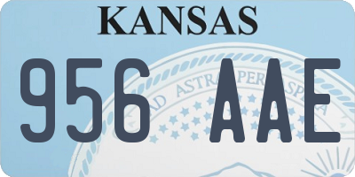 KS license plate 956AAE