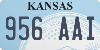 KS license plate 956AAI