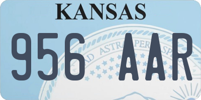 KS license plate 956AAR
