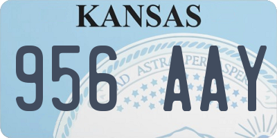 KS license plate 956AAY