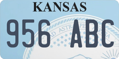 KS license plate 956ABC