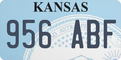 KS license plate 956ABF