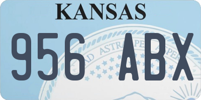KS license plate 956ABX