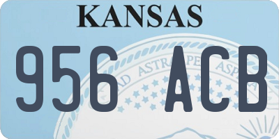 KS license plate 956ACB