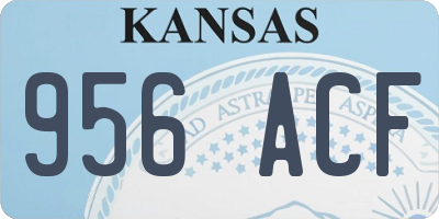 KS license plate 956ACF