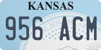 KS license plate 956ACM
