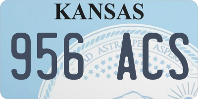 KS license plate 956ACS